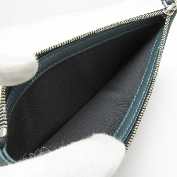BURBERRY L-shaped Zipper Mini Men's Leather Clutch Bag Dark Green - Picture 4 of 10